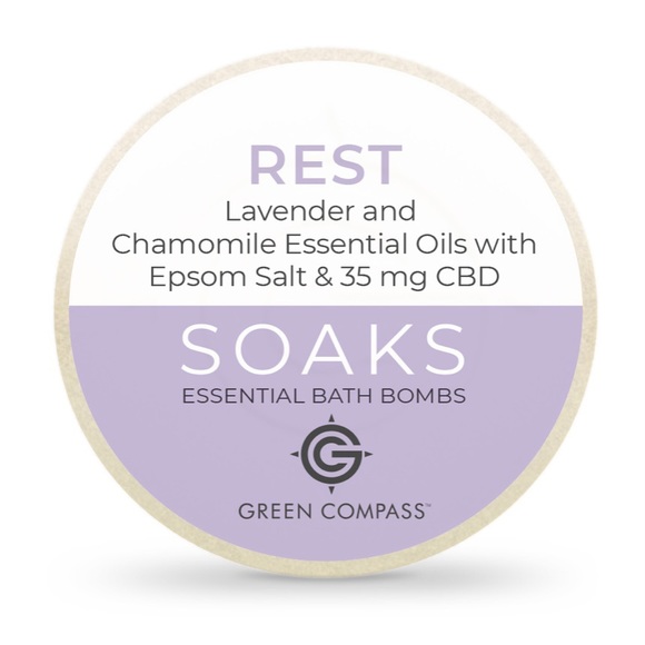 Green Compass Soaks Essential Bath Bomb - Picture 1 of 4